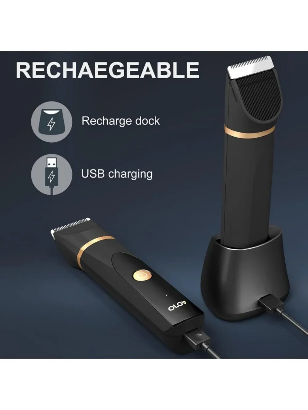 Electric Body Hair Trimmer for Men & Women - Waterproof Groomer, USB